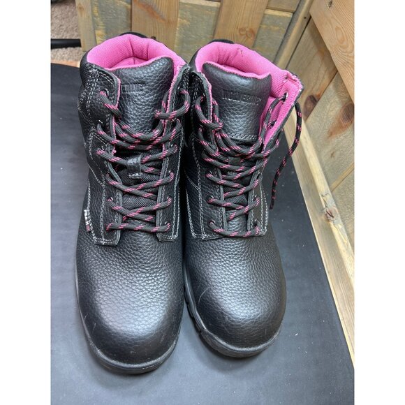 Wolverine Womens Size 9 Safety Toe Work Boots Black Leather ASTM F2413-18 - Picture 3 of 10